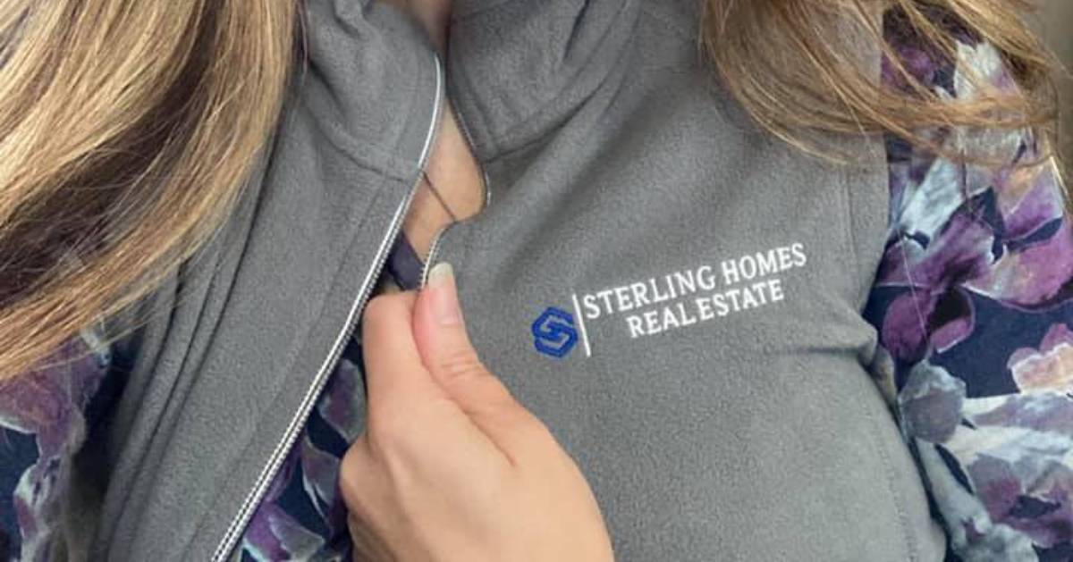 closeup of Sterling Homes vest